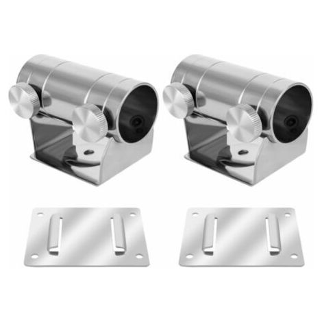 NALOOKAMIC 2PCS Support de Parasol, Øinférieurs à 29mm,Pied de Parasol Clip de Fixation Parasol Porte Parasol en Métal Support Parapluie Pêche avec Plaque (1/5)