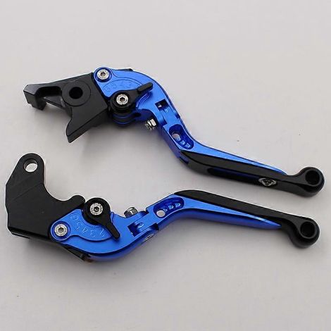 Convient aux motos Suzuki GSXR1000 01-04, cornes de frein et d'embrayage réglables en alliage d'aluminium modifié (bleu 3) (1/5)