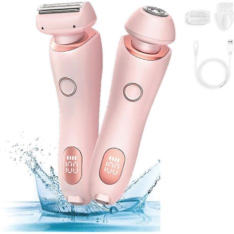 Épilateur électrique 2 en 1 pour une épilation indolore à domicile. Rasoir électrique compatible avec les femmes et tondeuse maillot. Compatible avec le pubis.-AquaForge (1/5)
