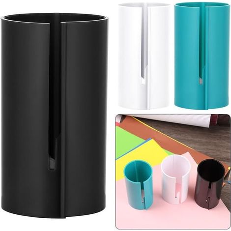 Lot de 3 coupe-papier cadeau coulissants pour Noël (vert + noir + blanc) (1/5)