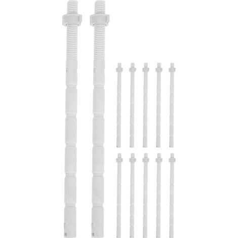 Tiges de Bouton de Réservoir D'eau de Toilette en Plastique Blanc (1/5)