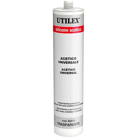 SILICONE ACETICO "UTILEX" 280GR BIANCO