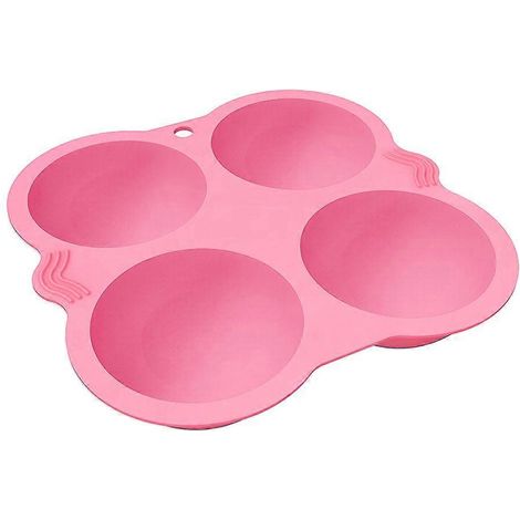 Moule à gâteau en silicone demi-cercle à 4 cavités, moule à muffins et chocolat, moule à gâteau DIY pour fêtes (1/4)