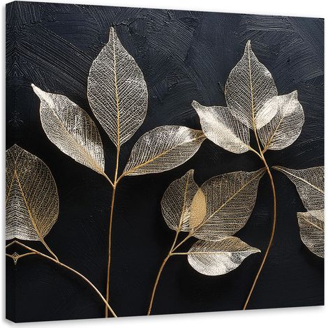 Tableau déco Minimalisme Feuilles Plantes Glamour Abstrait 40x40 (1/5)