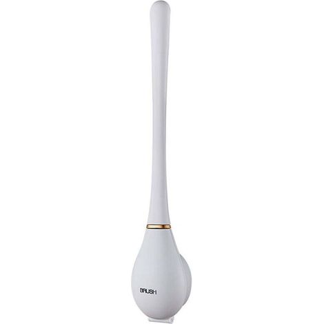 Brosse WC en Silicone. Brosse WC de Nettoyage. Brosse WC. Brosse WC de Remplacement Universelle pour Salle de Bain (Blanc) (1/4)
