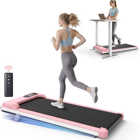 Wowttrelax – Tapis de course portable 2,5 HP – Ultra silencieux – Vitesse 0,6 à 6,2 MPH – Capacité 136 kg – Écran LED multifonction – Télécommande incluse