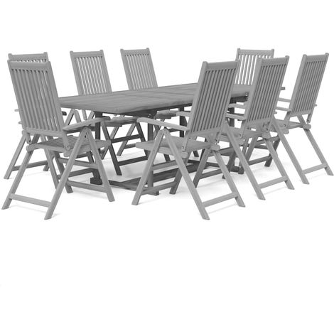 Maison Exclusive - Set da Pranzo da Giardino 9 pz Legno Massello di Acacia (1/5)