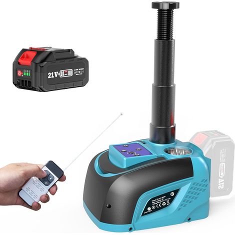 Cric électrique 5T 3T batterie 21V, kit de cric hydraulique 4,0 Ah et chargeur, kit de changement de pneu sans fil pour voiture, SUV, monospace et pick-up (1/5)