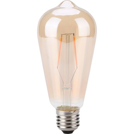 Ampoule LED à filament ST64 E27 en verre teinté, style rétro Edison. (1/5)