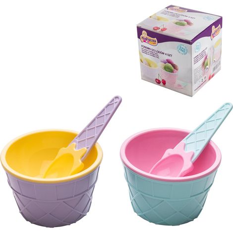 Eisformen mit Löffeln, praktisches 4-teiliges Set