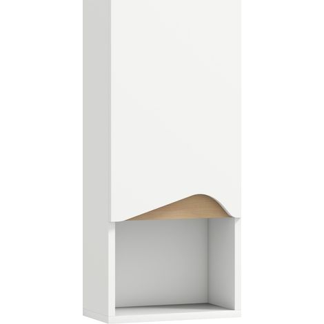 CHICFURN Pensile da bagno 30 x 17 x 67 cm bianco, salvaspazio (1/5)