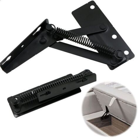 Accessories Lift Spring Hinge Accessories - Black Flip Bracket Cabinet Door Hinges, 2p (1/5)
