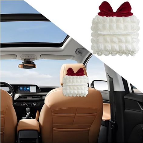 Caja de pañuelos para coche，cajas de pañuelos colgantes para el reposacabezas del asiento trasero，caja de pañuelos universal (1/4)