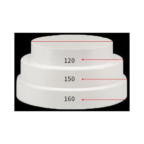 Réducteurs universels épaissis améliorés pour systèmes de ventilation Réducteurs ronds en PVC à utiliser avec les conduits de climatisation et les ventilateurs d'extraction (120  160 mm 2 pièces) (1/4)