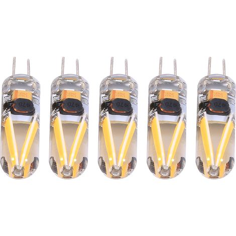 Lot de 5 ampoules LED G4 blanc chaud 1,5 W AC/DC de rechange (1/5)