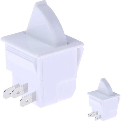 Universeller Kühlschrank-Türlichtschalter 5A AC 125V 3-polig, Wipphebel-Lichtschalter, Kühlschrank-Ersatzteil – 2er-Pack (1/5)