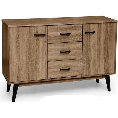 Ares vintage credenza in Nussbaum mit 120 x 38 x 80 cm