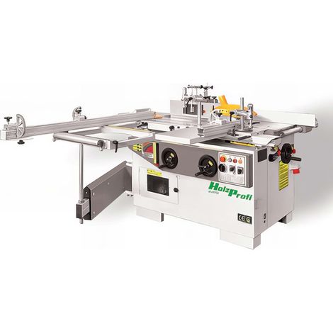 Combinée 5 opérations 3 x 3000 W 400 V – Outil multifonction pour bois dur – Toupie à arbre fixe – Dimensions table dégau 1500 x 320 mm – Holzprofi