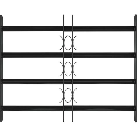 Vidaxl – Grille de fenêtre 75.5 x 60 cm en acier enduit de poudre noir – Construction robuste pour sécurité intérieure et extérieure abritée