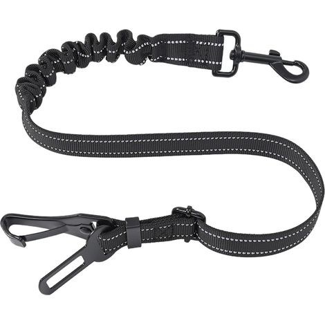 Ceinture Chien Voiture 54-72-90 cm Attache Voiture Réglable Ceinture Lestée Noir Absorption des Chocs Élastique Boucle Universelle Convient à Toutes Chiens et Modèles de Véhicules (1/5)