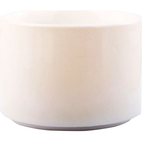 Pot Céramique - Trou D Évacuation Et Soucoupe Incluse - Pour Plantes D Intérieur - Blanc - 11 x 11 x 9 cm (1/5)