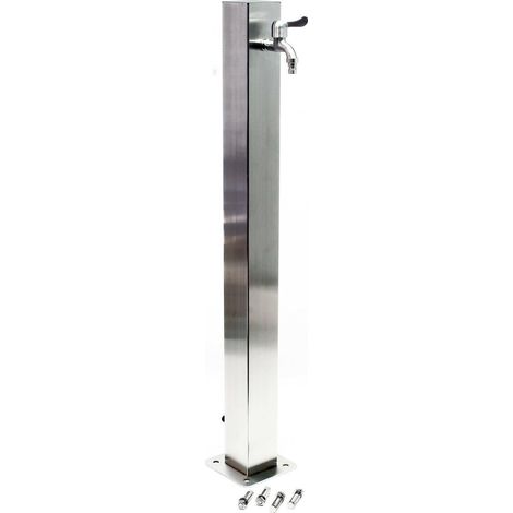 Columna de agua 95 cm punto de agua pozo distribuidor de agua de jardín cuadrado de acero fino 160002382