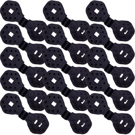 Lot de 100 clips de fixation réutilisables en plastique pour filets de jardin, serres et treillis.