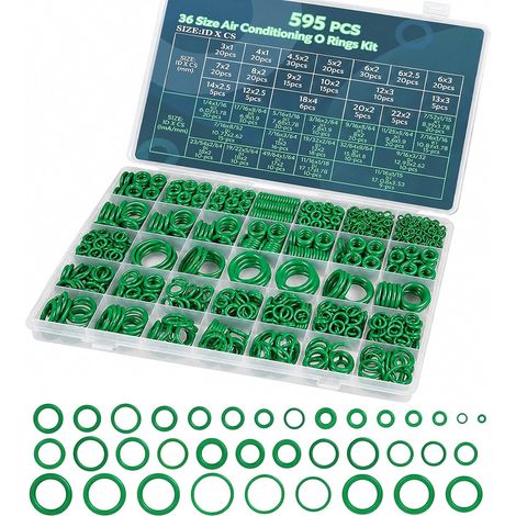 Lot de 595 Joints Toriques 36 Tailles Kit Joint Torique Caoutchouc NBR (1/5)