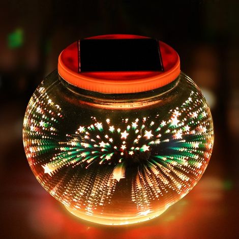 Boules lumineuses LED solaires à changement de couleur pour jardin, lampes de table solaires rechargeables, veilleuses solaires extérieures étanches, lampes de pelouse lumineuses pour la décoration, c (1/5)