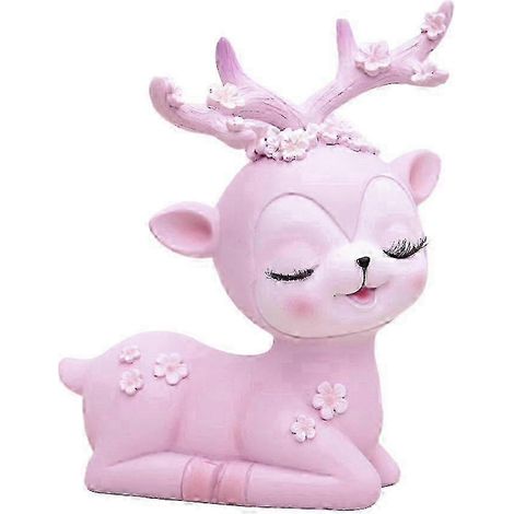 Tirelire Cerf en fleurs - Coffre-fort pour enfants et adultes - Cadeau amusant pour économiser pièces et billets
