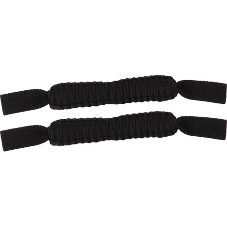29,6 cm Kopfstützen-Überrollbügel-Haltegriffe, rutschfeste Paracord-Griffe, universell für Auto, SUV, ATV, UTV, Wohnmobil, schwarz.