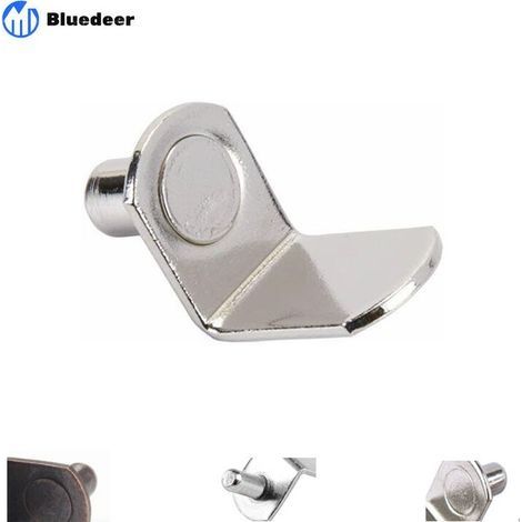 20Pcs 6 mm Cheville de Support d'Etagère, Goupille de Support d'Etagère en Métal, Taquets pour Etagères Chevilles pour Etagères d'Armoires de Cuisine, Consoles de Cabinet, Argent (1/3)