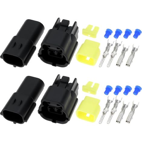 Lot de 5 Connecteurs Multiprises étanches à 2 Voies pour Voiture Adaptés Aux Camions Bateaux Voitures Et SUV (1/5)