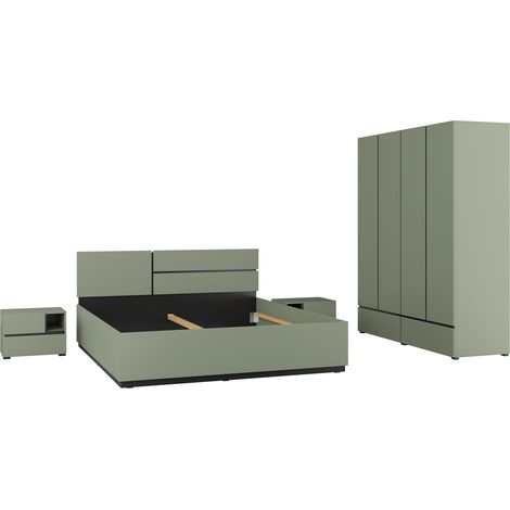 Conjunto de dormitorio Alfere 124, Verde