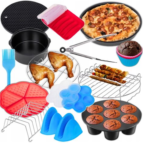 JUEGO DE 16 ACCESORIOS PARA FREIDORA DE AIRE CON RECIPIENTE DE 5-6,5 L (1/5)