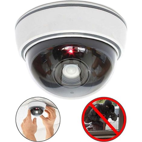 Caméra factice très réaliste - Avec voyant LED rouge - Fausse caméra CCTV pour sécurité (1/5)