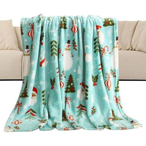 Décoration Christmas Blanket Flannel Winter Throw Blanket for Sofa, Soft Double Sided Christmas Blanket for Couch, Warm Holiday Throw Blanket, Cozy Christmas Blanket for Living Room (1/5)