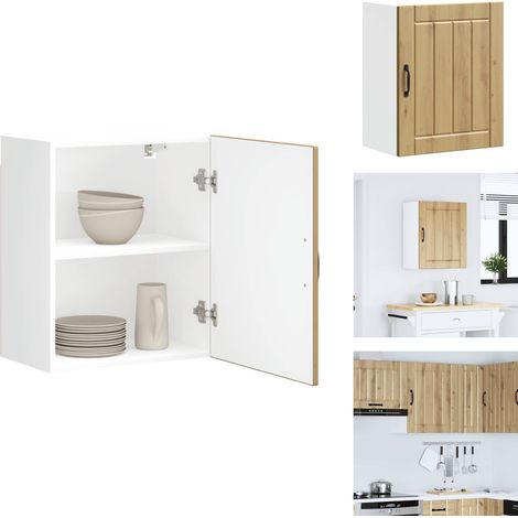 Küchen-Hängeschrank Lucca Artisan-Eiche Holzwerkstoff - Küchen-Wandschrank - Küchen-Wandschränke - Wandschrank Küche - Küchenschrank (1/5)