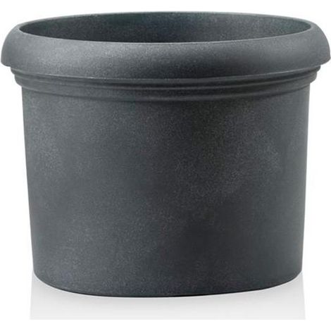 Runde Vase ''Classic Vicenza'' für Blumen und Gartenpflanzen -45 cm / Anthrazit
