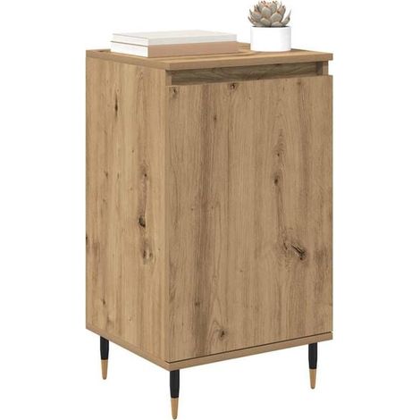 Buffet de Cuisine en Chêne Massif Artisanal, Lot de 2 Meubles de Rangement 40x35x70 cm (1/5)