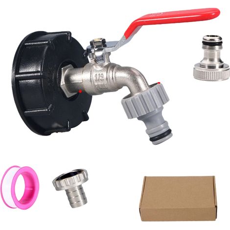 Raccord de robinet en laiton chromé - Laiton S606 vers 4/5 pouce + Embout métallique + Embout plastique - Image principale (1/4)