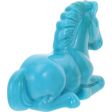 Carte de Vœux Nouvel an Chinois 2026 Présent Adorable Figurine Cheval en Résine Portable Élément Décoratif Artistique pour Maison et Bureau pour Femmes et Garçon et Filles (1/5)