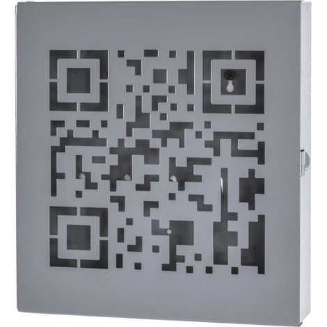 Boîte à clés, Porte-clés, Organiseur de clés, Armoire à clés, Gris, métal - Dimensions : L 22 x H 24 x P 5 cm Style : Moderne (1/3)