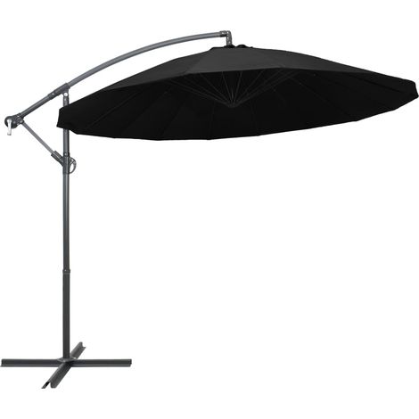 Parasol suspendu avec poteau noir 3 m vidaXL (1/5)