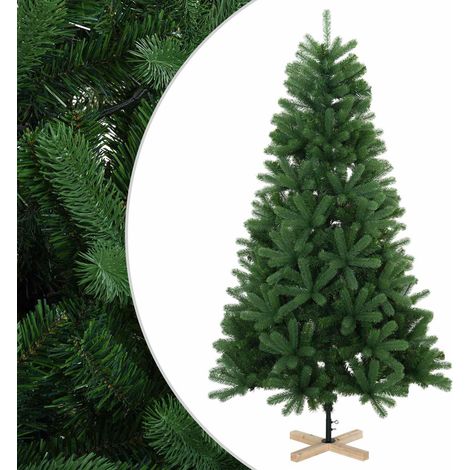 Artificial Christmas Tree 180 cm PVC and Solid Pine Wood Green vidaXL (1/5)