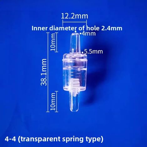 (F) Clapet anti-retour en plastique pour eau, vanne unidirectionnelle, vanne d'arrêt d'eau, clapets anti-retour en ligne pour carburant, gaz et liquides (2 pièces) (1/5)