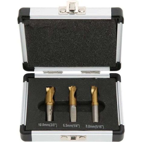 3Pcs Foret à Dépointer, 6.5mm/8mm/10mm Foret Coupeur de Soudage par Points Ensemble Fraises à Dépointer pour Enlever les Joints de Soudure en Tôle