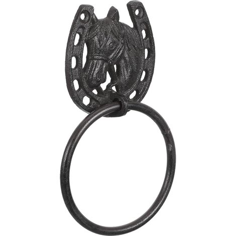 Porte-serviettes robuste, rustique, en forme de fer à cheval, style vi (1/5)