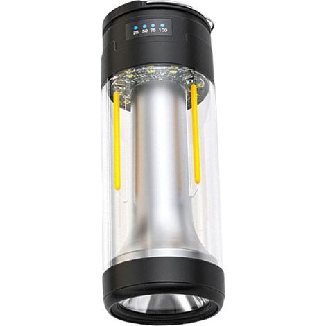 Toivize Lanterna da campeggio a LED ricaricabile 3 in 1 – Base magnetica, 1200 mAh, USB-C – Per uso esterno e in officina, nera (1/5)