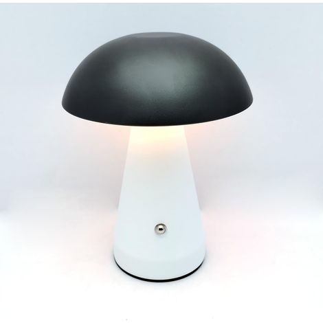 Lampe de table LED champignon rétro, lampe de chevet rechargeable avec variateur tactile 3 couleurs, éclairage décoratif pour chambre (1/5)